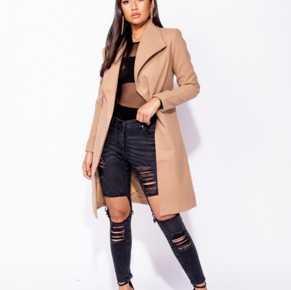 caramel waterfall coat